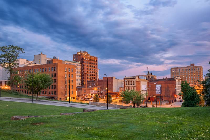 RHB Assets From IGX: Youngstown Ohio cityscape at dusk