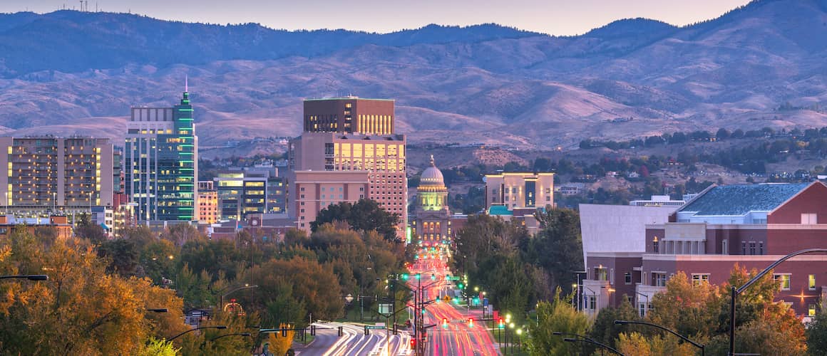 RHB Assets From IGX: Idaho highway with mountains in the background