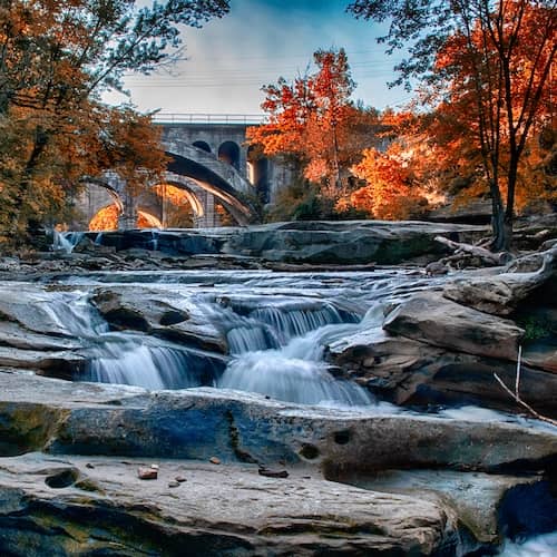 Berea Falls in the fall.