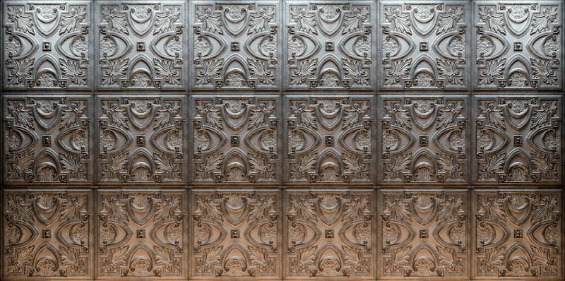 Antique tin panels.