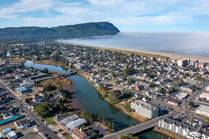 RHB Assets From IGX: Seaside town in Oregon with a picturesque coastal view.