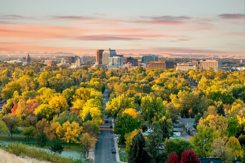 RHB Assets From IGX: Boise, Idaho skyline with mountains in the background