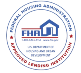 FHA approved lending institution badge.