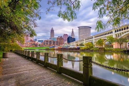 Cuyahoga riverfront.