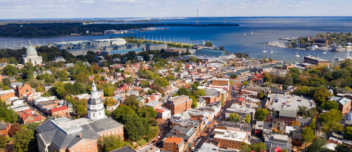 RHB Assets From IGX: Aerial view of Annapolis State House