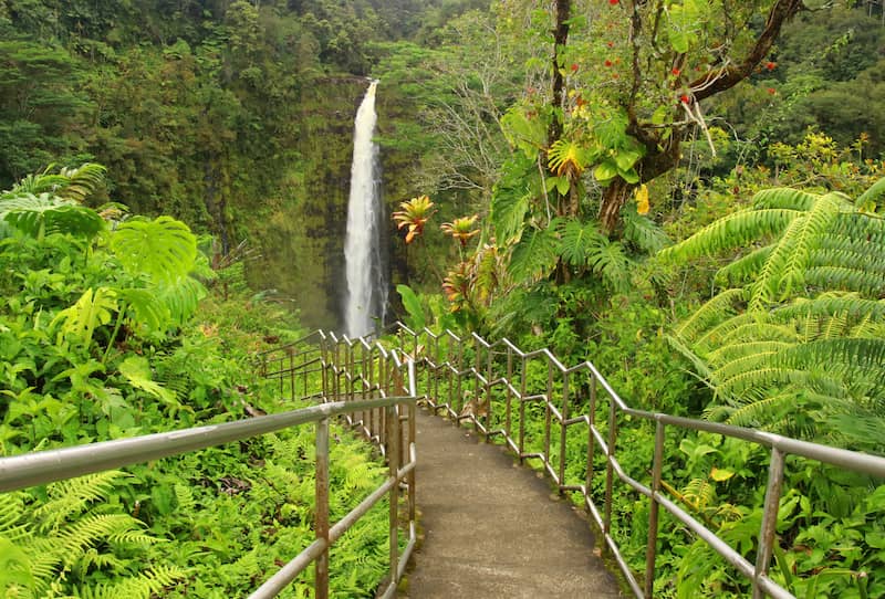 RHB Assets From IGX: Akaka Falls State Park in Hawaii with lush greenery and cascading waterfall.