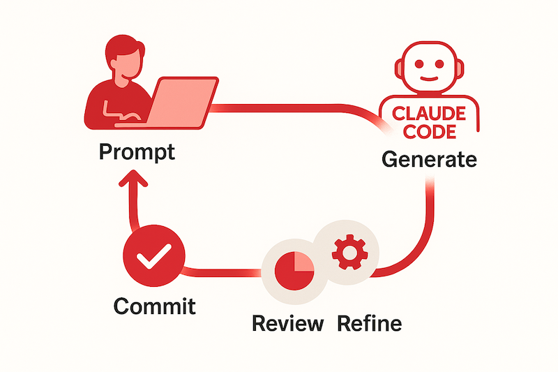 Infographic showing how an AI prompt is refined.
