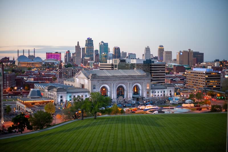 Kansas City, Missouri Evening Skyline