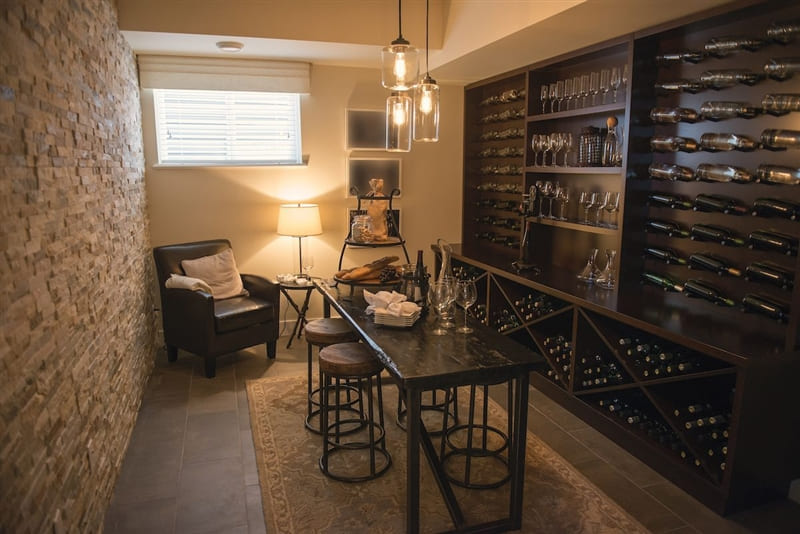 Basement wine cellar 