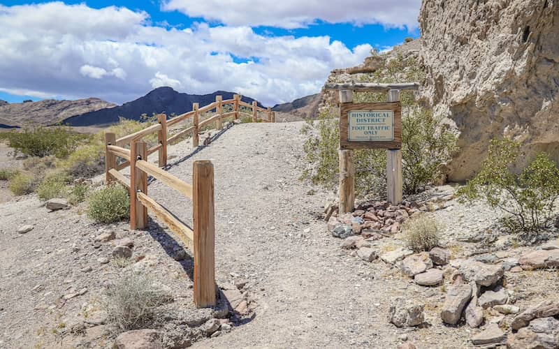 View of hiking trail in Dublin, California with mountains in the background