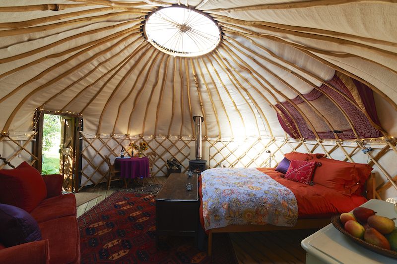 Inside shop a yurt