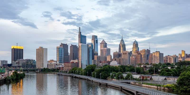 RHB Assets From IGX: Aerial view of Philadelphia, Pennsylvania, showcasing the city's diverse architecture.