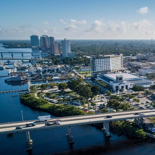 Downtown skyline of Fort Myers, Florida.