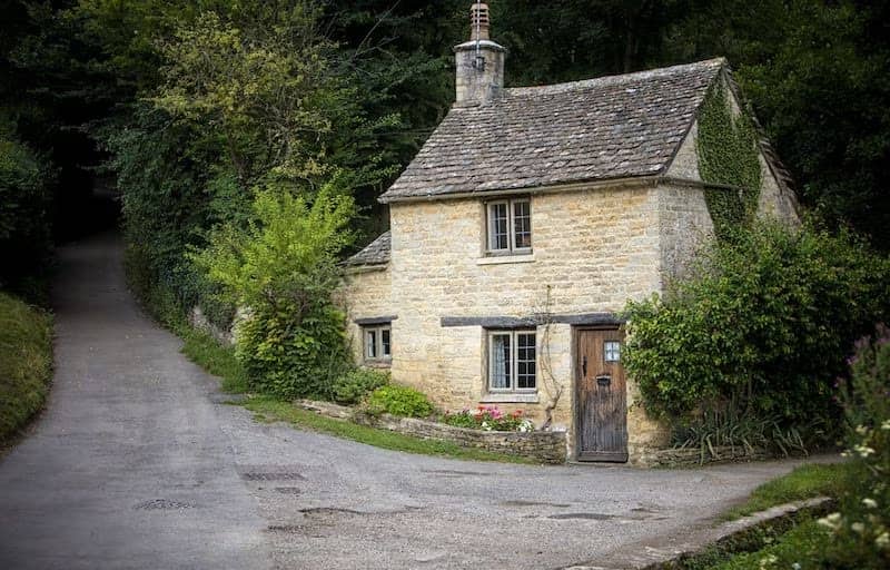 Quaint historical stone cottage.