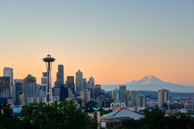 RHB Assets From IGX: Seattle, Washington skyline with iconic landmarks and waterfront.