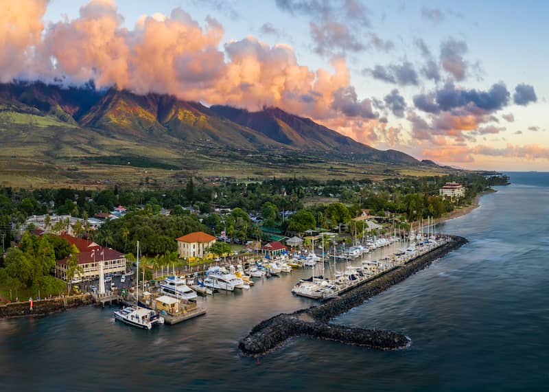 Lahaina Harbor, Maui, Hawaii.