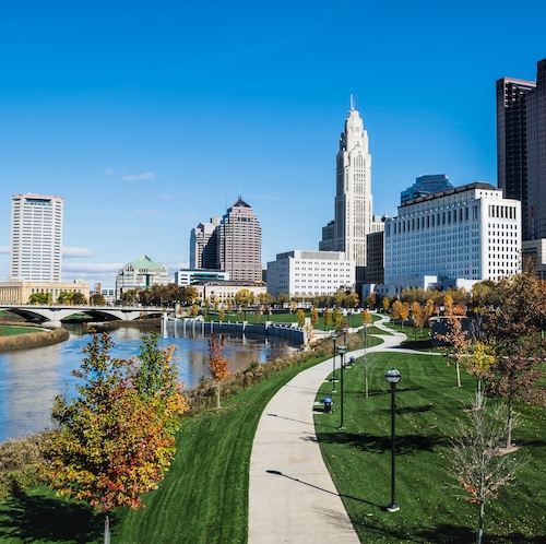 Columbus, Ohio skyline.