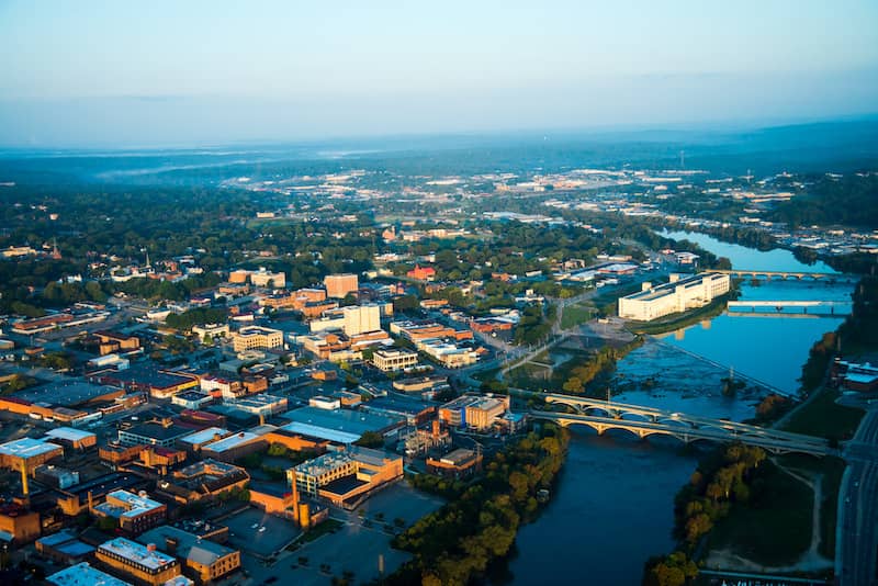 Danville Virgina view of the river 