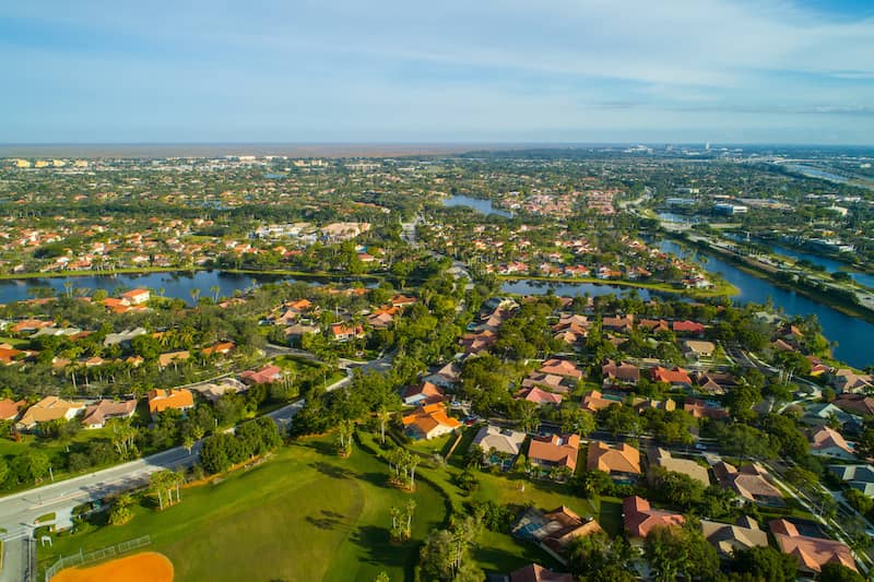 RHB Assets From IGX: Aerial view of Weston Florida neighborhood