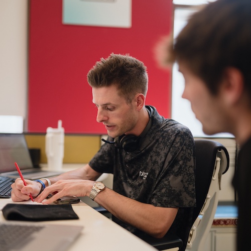 Cleveland team members working together.