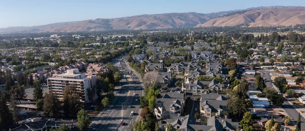 Skyline view of Fremont City, CA