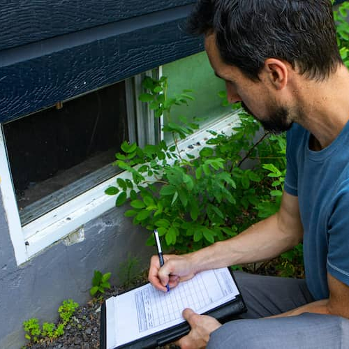 Home inspection fails concept with a checklist