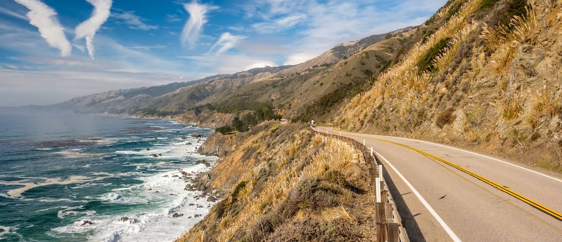 RHB Assets From IGX: Scenic view of Highway 1 on the Pacific Coast, California