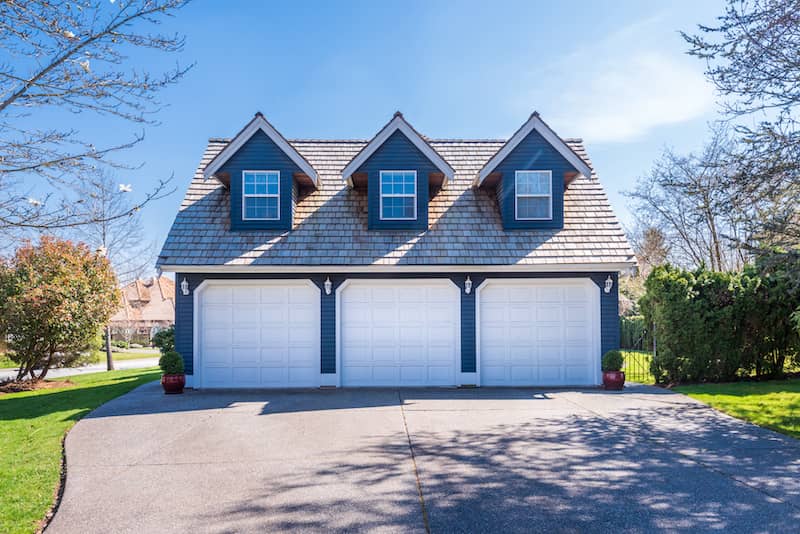 RHB Assets From IGX: Above-garage accessory dwelling unit with modern design.