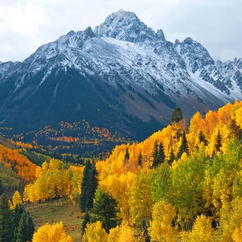 Mount Sneffels in the fall.
