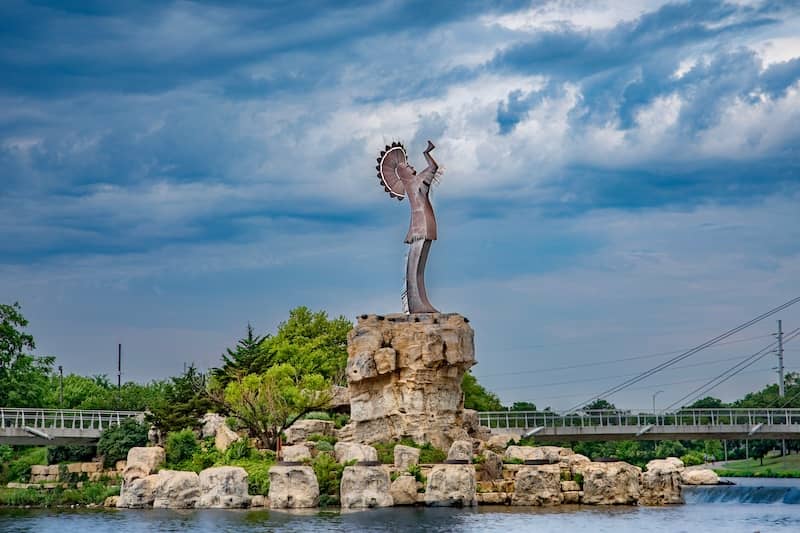 Keeper of the Plains in Wichita, Kansas.