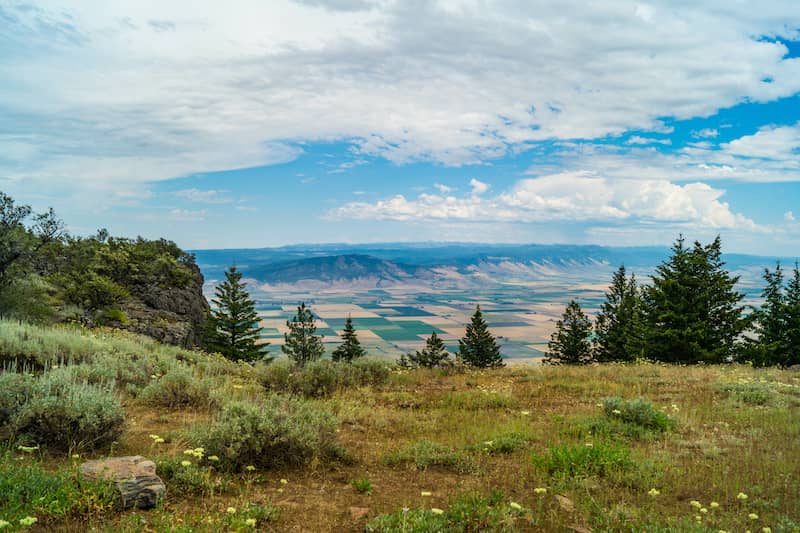 RHB Assets From IGX: Scenic view of La Grande, Oregon, with mountains and a river