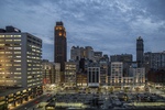 View of Detroit at night.