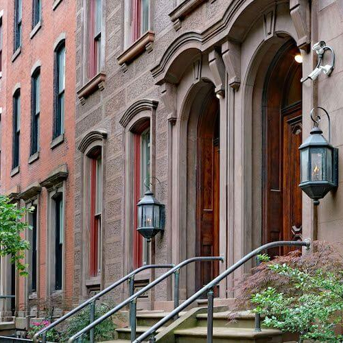 A multi-family home, depicting a property designed to accommodate multiple families.