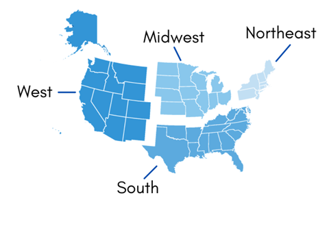 Map of Home Sales By Region