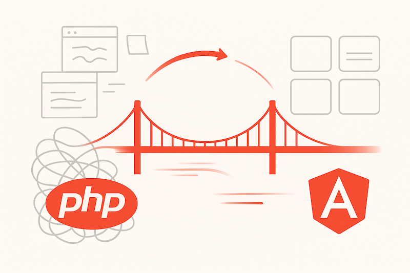 Php going over a bridge to Angular.