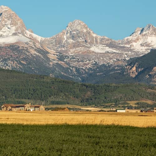 Homes with a stunning view of the Teton mountains.