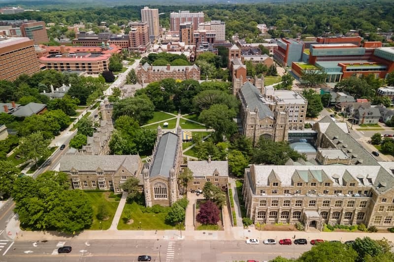 Ann Arbor Michigan Aerial view.