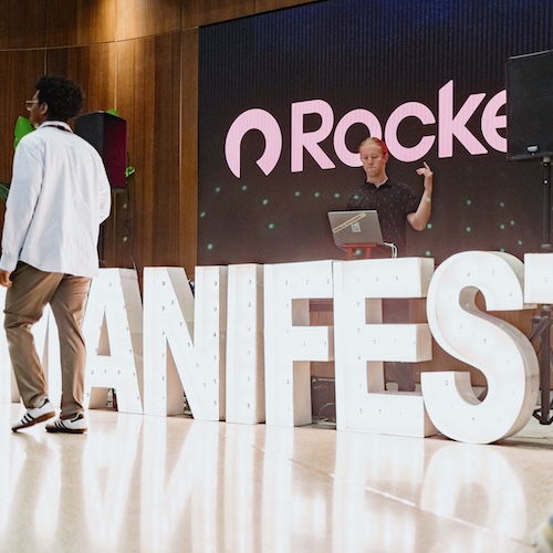 Team members at an influencers event.