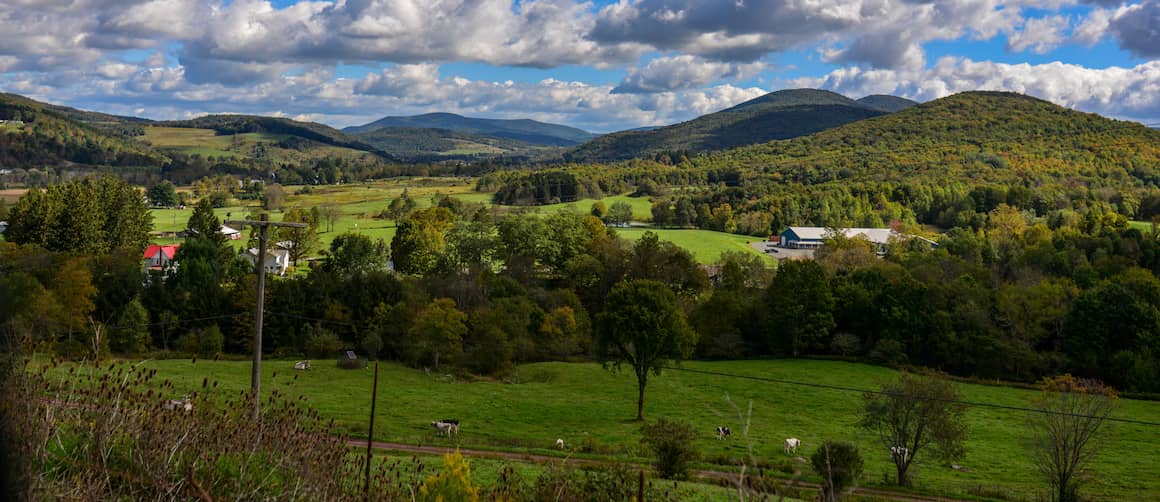 Rolling hills of upstate New York.