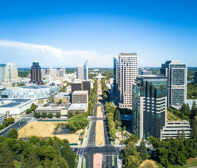 Sacramento California from above