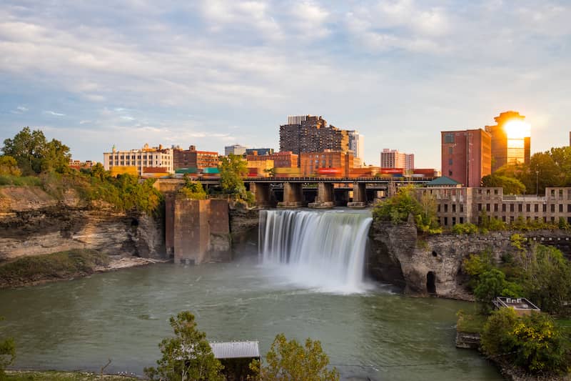 Rochester Falls in New York.