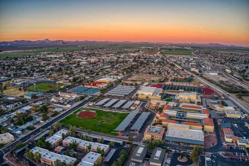 Aerial view of Buckeye, Arizona.