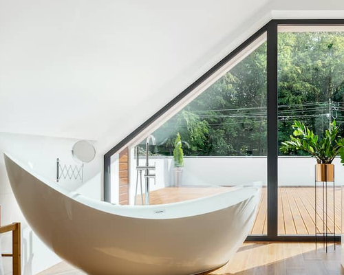 Bathroom remodel in progress, demonstrating renovations and design improvements.