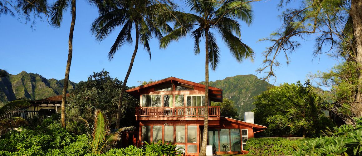 RHB Assets From IGX: A red beach house in Waimanalo, Hawaii.