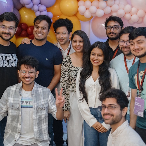 Interns at influencer event.