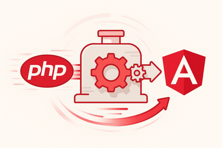 Nonstock image of php entering a machine.