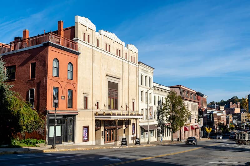 RHB Assets From IGX: Main Street in Bangor, Maine with shops and restaurants