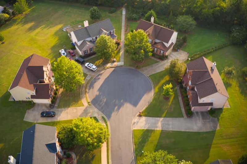 RHB Assets From IGX: Aerial view of Atlanta Georgia suburbs