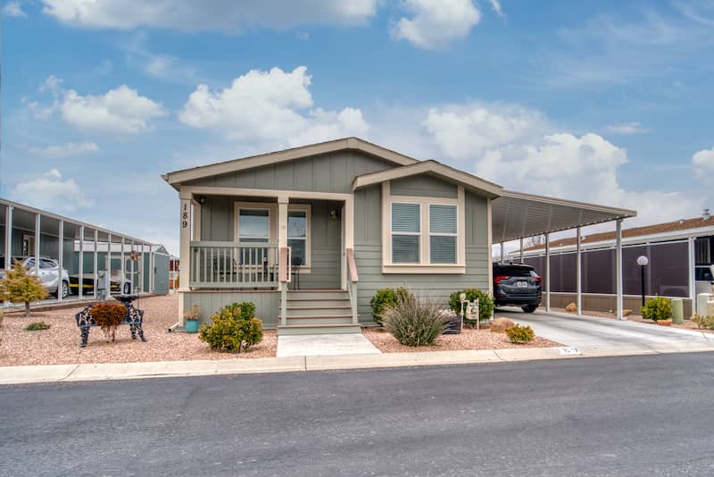 RHB Assets From IGX: Beige manufactured home exterior