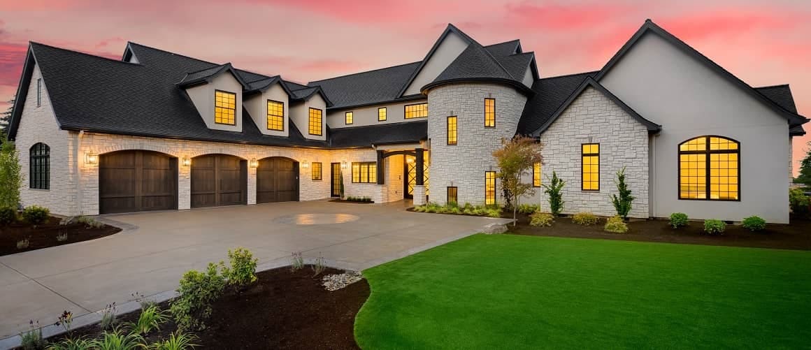 A stunning house captured during twilight hours.